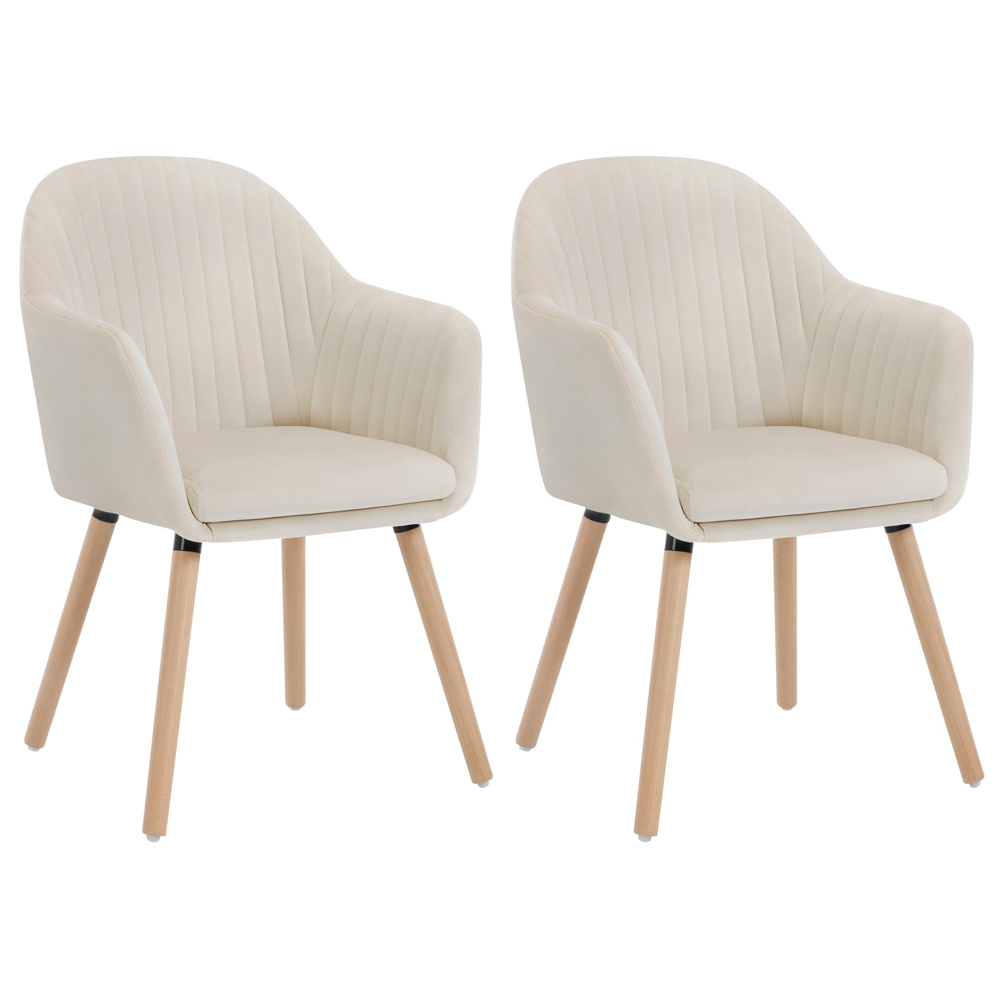 WOLTU Chaises de Salle à Manger - Lot de 2 Velours, Confortables pour Cuisine/Salon/Café, BH95cm-2, Design Moderne